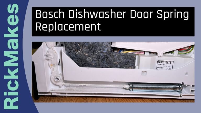 How To Repair Dishwasher Door Spring