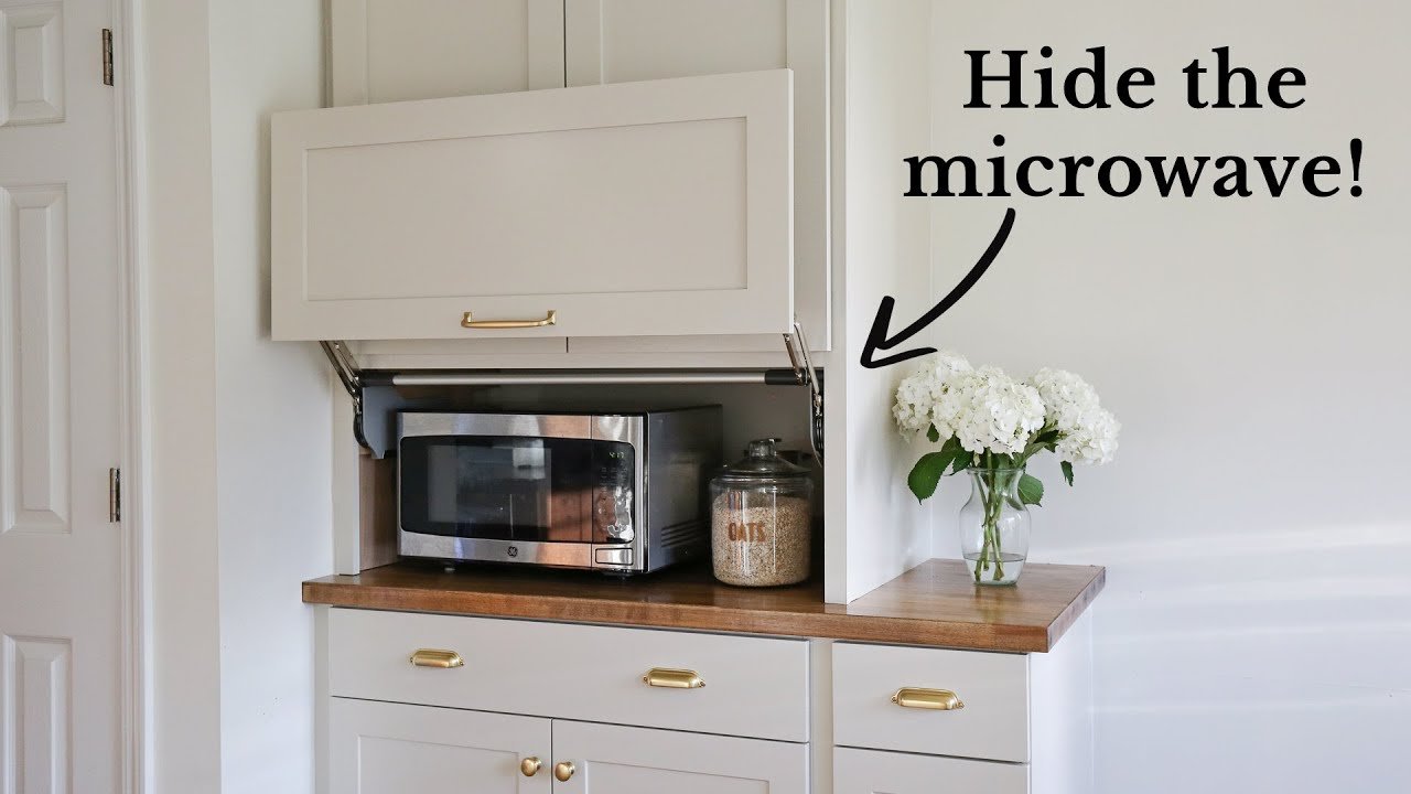 How To Hide Microwave In Kitchen