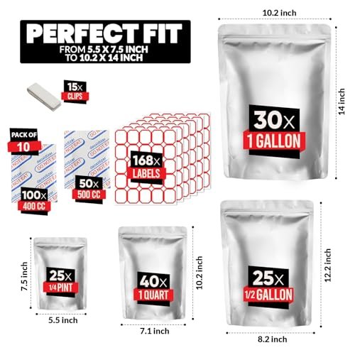 Best Mylar Bags For Food Storage